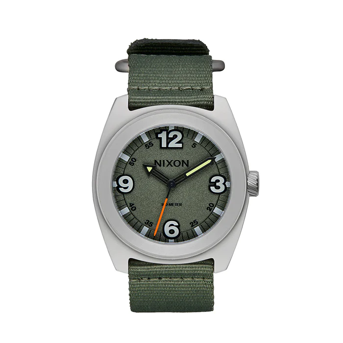 Nixon Clutch 42 Matte Silver & Thyme Watch - A1447-5350-00