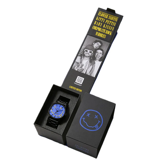 Nixon Sentry Wobble Smiley Blue Nirvana Watch - A1417-5367-00 - Image 6