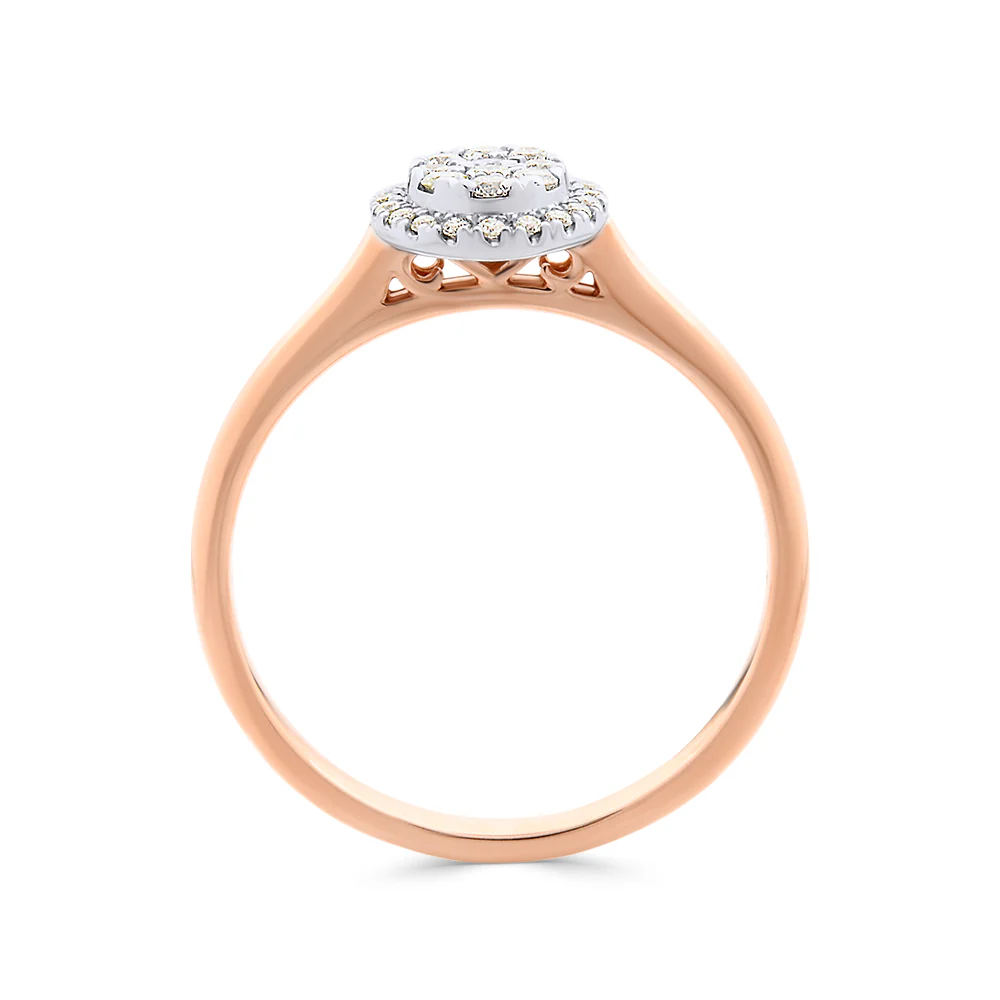 Oval Cluster Diamond Ring - Image 2