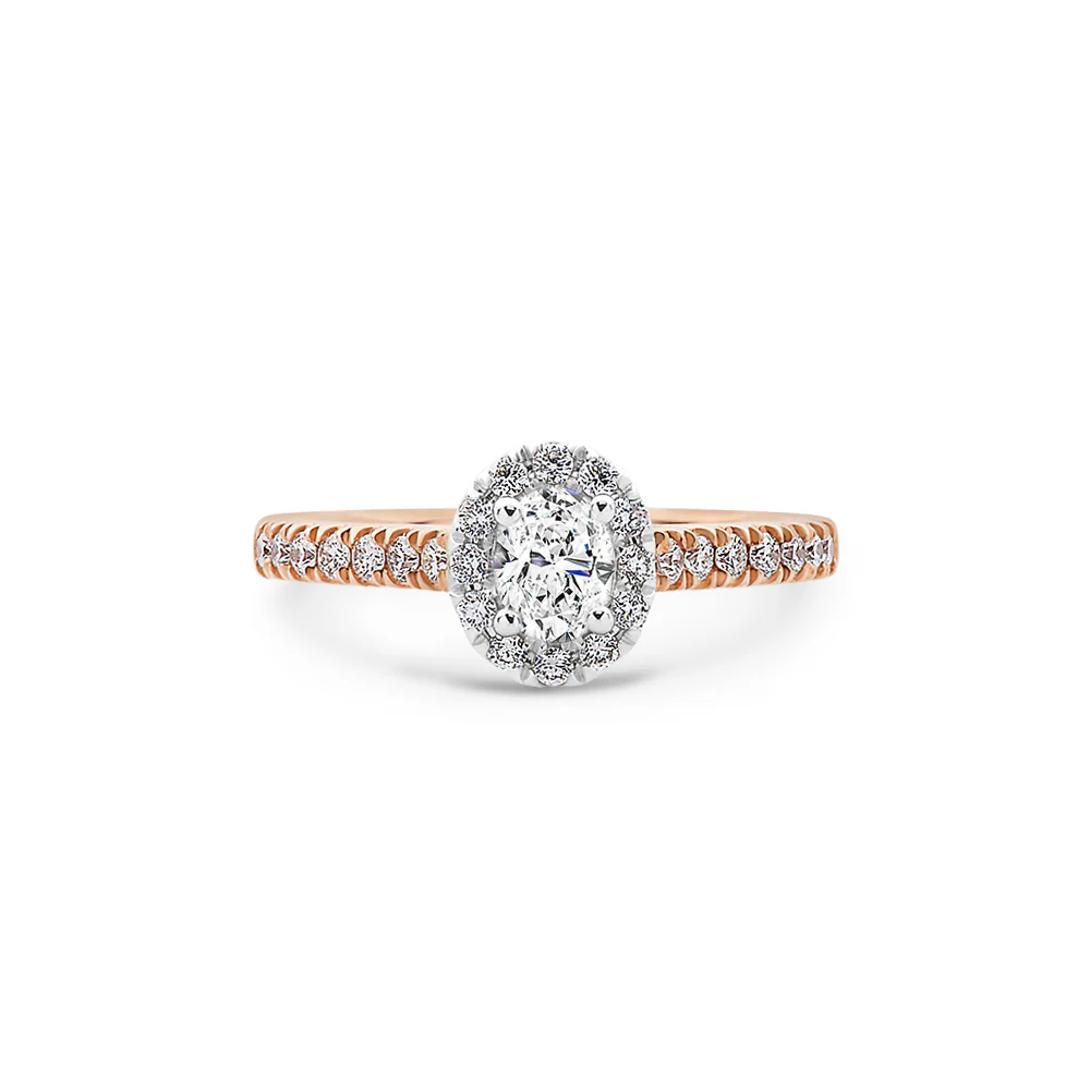 Oval Halo Diamond Ring
