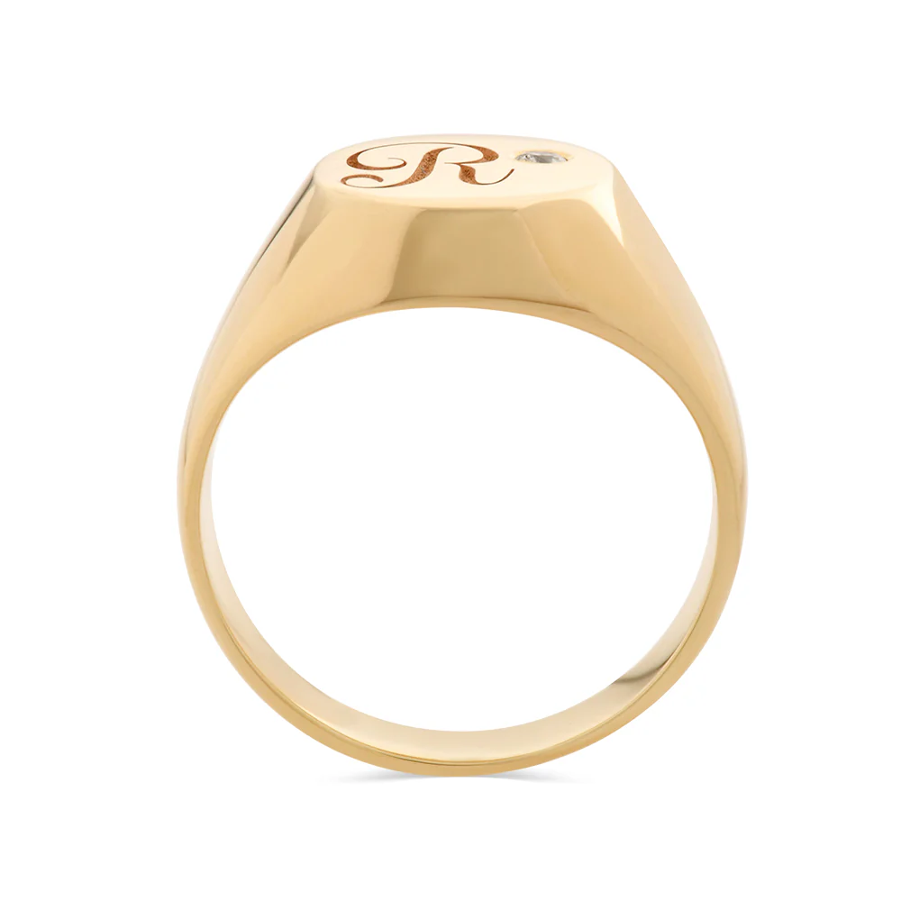 Personalised Initial Signet Ring - Image 3
