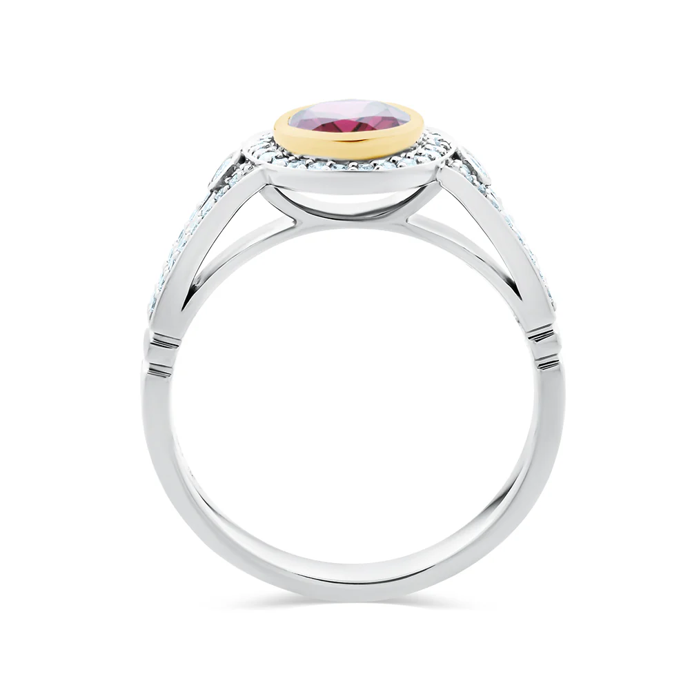 Pink Tourmaline & Diamond Ring - Image 2