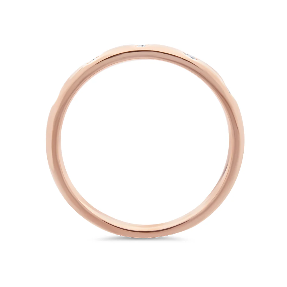 Rose Gold Flush Set Ring - Image 2