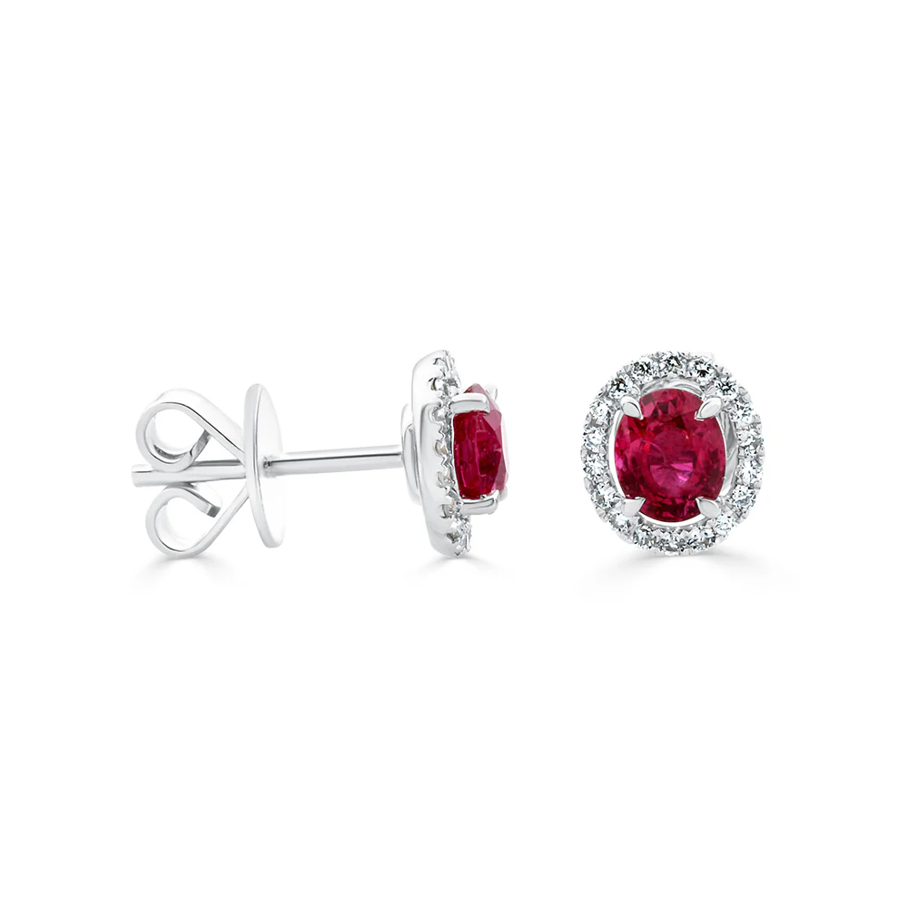 Ruby & Diamond Earrings