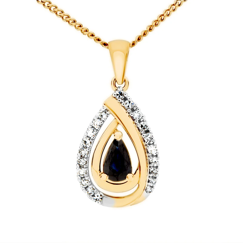Sapphire & Diamond Pendant