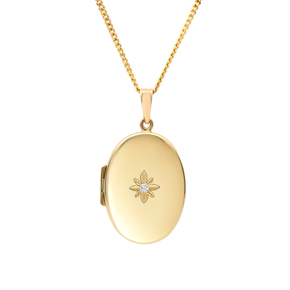 Star Set Oval Locket